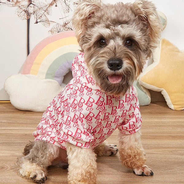 HKM-8552765 Letter Print Hoodie for Pets - Polyester Sweater in Multiple Sizes