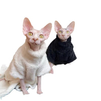 HKM-8553277 Plush Winter Pet Jacket for Small Dogs - Warm and Cold-Proof, Available in White and Black