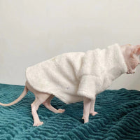 HKM-8553277 Plush Winter Pet Jacket for Small Dogs - Warm and Cold-Proof, Available in White and Black