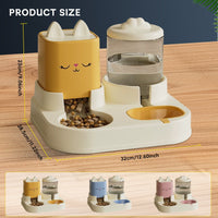 HKM-8553533 Pet Feeding and Drinking Device with Dry and Wet Separation and Automatic Water Addition for Cats and Dogs