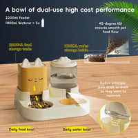 HKM-8553533 Pet Feeding and Drinking Device with Dry and Wet Separation and Automatic Water Addition for Cats and Dogs