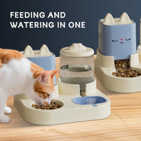HKM-8553533 Pet Feeding and Drinking Device with Dry and Wet Separation and Automatic Water Addition for Cats and Dogs