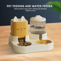 HKM-8553533 Pet Feeding and Drinking Device with Dry and Wet Separation and Automatic Water Addition for Cats and Dogs