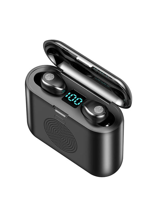 HKM-855379 Portable Mini Bluetooth Speaker and Binaural Headset Combo