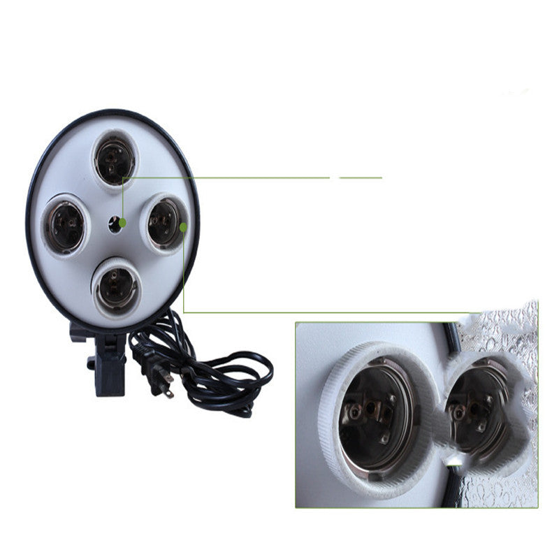 HKM-855443 Ceramic Quadruple Lamp Holder for Studio Photography Lighting