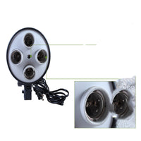 HKM-855443 Ceramic Quadruple Lamp Holder for Studio Photography Lighting