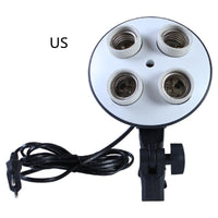 HKM-855443 Ceramic Quadruple Lamp Holder for Studio Photography Lighting