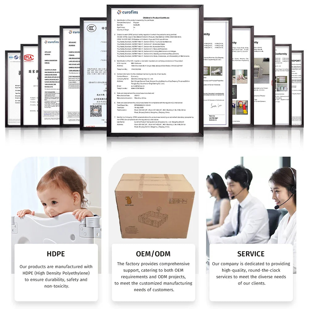 HKM-855507 Customisable Foldable Indoor and Outdoor Playpen for Toddlers and Kids