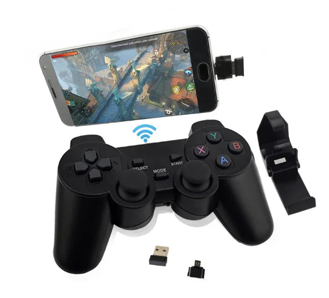 HKM-855635 Wireless Gamepad Controller for Android TV, PC, and Mobile Devices - Black, 2.4G Connectivity