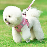 HKM-8557245 Adjustable Dog Vest Traction Rope for Puppies & Cats - Sizes XS to XL