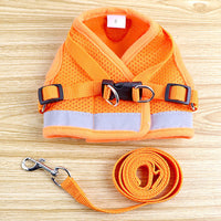 HKM-8557245 Adjustable Dog Vest Traction Rope for Puppies & Cats - Sizes XS to XL