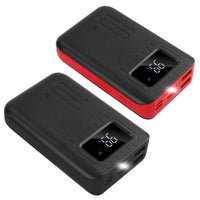 HKM-855763 10000mAh Portable Power Bank with Dual USB Ports, LCD Display and Emergency Flashlight