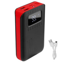 HKM-855763 10000mAh Portable Power Bank with Dual USB Ports, LCD Display and Emergency Flashlight