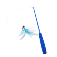 HKM-8558269 Telescopic Cat Fishing Rod with Feather - Extendable 38-98cm, Multiple Colors Available