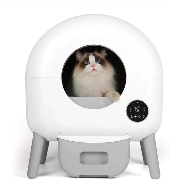 HKM-855827 Extra Large Intelligent Self-Cleaning Litter Box with App Control for Multiple Cats