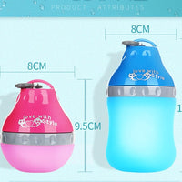 HKM-8559293 Collapsible Silicone Pet Bottle with Travel Bowl - Holds Water and Food