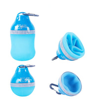 HKM-8559293 Collapsible Silicone Pet Bottle with Travel Bowl - Holds Water and Food