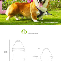HKM-8559293 Collapsible Silicone Pet Bottle with Travel Bowl - Holds Water and Food