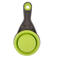 HKM-8559421 Multi-Function Dog Food Spoon - Scoop, Serve, and Seal in Green and Black