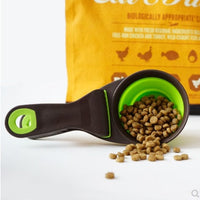 HKM-8559421 Multi-Function Dog Food Spoon - Scoop, Serve, and Seal in Green and Black