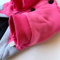 HKM-8559805 Casual Pink Cotton Coat for Large Dogs - Bichon and General Fit