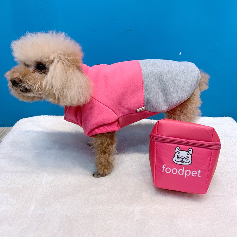 HKM-8559805 Casual Pink Cotton Coat for Large Dogs - Bichon and General Fit