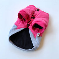 HKM-8559805 Casual Pink Cotton Coat for Large Dogs - Bichon and General Fit