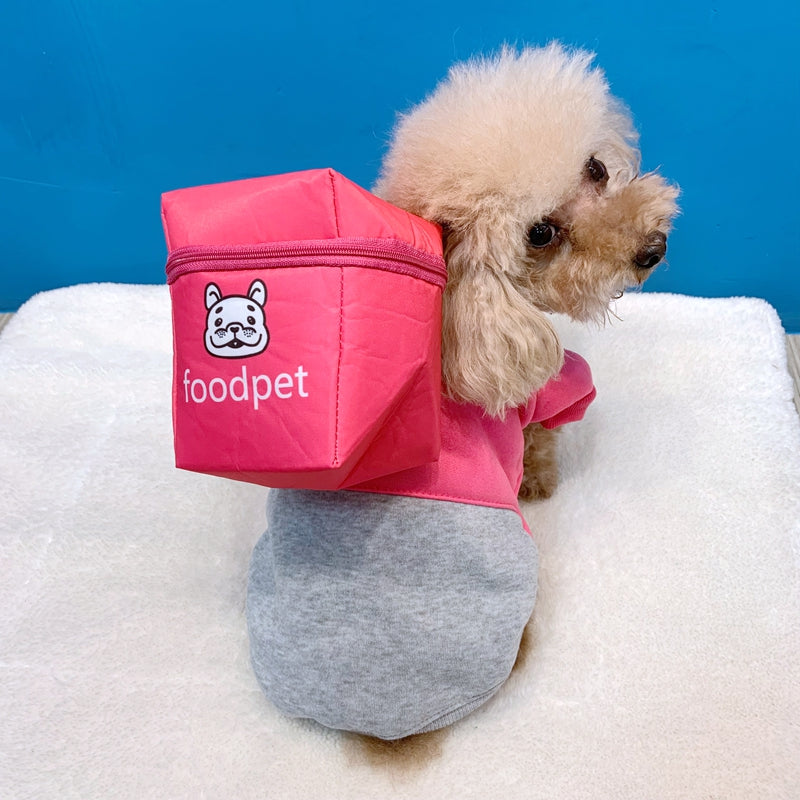 HKM-8559805 Casual Pink Cotton Coat for Large Dogs - Bichon and General Fit