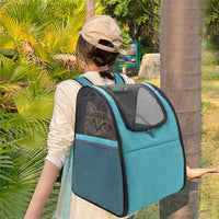 HKM-8560701 Portable Foldable Mesh Pet Carrier Bag for Travel - Oxford Cloth, Medium Hardness, Available in Pink and Blue