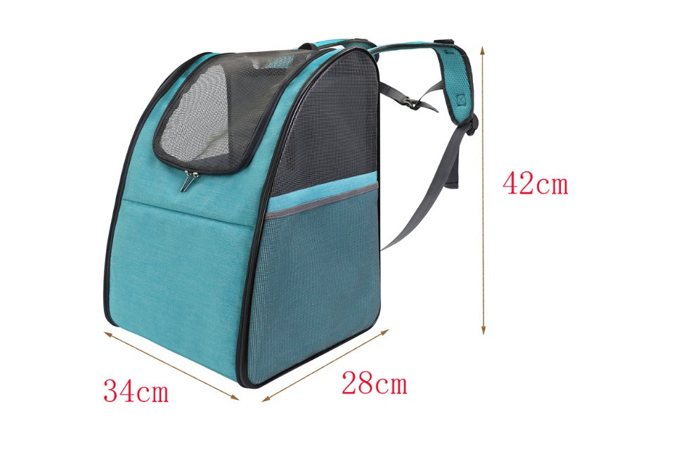 HKM-8560701 Portable Foldable Mesh Pet Carrier Bag for Travel - Oxford Cloth, Medium Hardness, Available in Pink and Blue