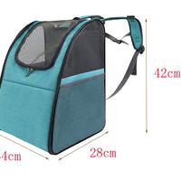 HKM-8560701 Portable Foldable Mesh Pet Carrier Bag for Travel - Oxford Cloth, Medium Hardness, Available in Pink and Blue