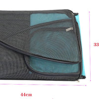 HKM-8560701 Portable Foldable Mesh Pet Carrier Bag for Travel - Oxford Cloth, Medium Hardness, Available in Pink and Blue