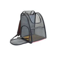 HKM-8560701 Portable Foldable Mesh Pet Carrier Bag for Travel - Oxford Cloth, Medium Hardness, Available in Pink and Blue