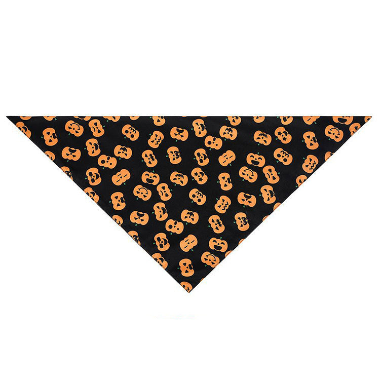 HKM-8560829 Halloween Pet Triangle Scarf - Polyester Saliva Towel, 70x48x48cm, Various Styles