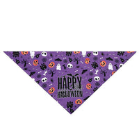 HKM-8560829 Halloween Pet Triangle Scarf - Polyester Saliva Towel, 70x48x48cm, Various Styles