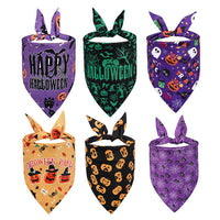 HKM-8560829 Halloween Pet Triangle Scarf - Polyester Saliva Towel, 70x48x48cm, Various Styles