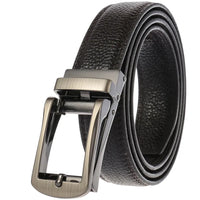 HKM-856083 Men's Leather Belt with Metal Automatic Buckle - Model LY33-2209-5