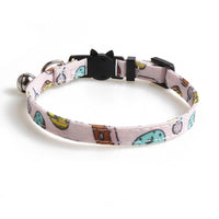 HKM-8561213 Stylish Dog Collar with Fun Bow Tie Design in Various Food-Themed Prints
