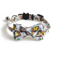 HKM-8561213 Stylish Dog Collar with Fun Bow Tie Design in Various Food-Themed Prints