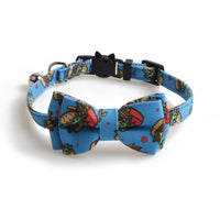 HKM-8561213 Stylish Dog Collar with Fun Bow Tie Design in Various Food-Themed Prints
