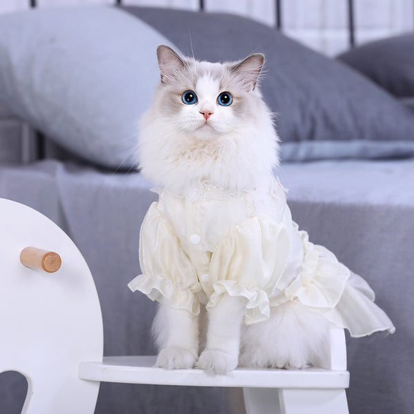 HKM-8561597 Thin Anti-Hair Loss Cotton Wool Pet Skirt for Kittens