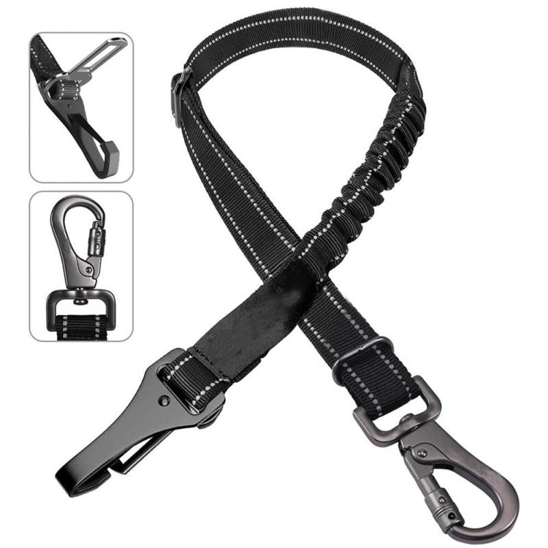 HKM-856211 Reflective Elastic Pet Car Seat Belt - Adjustable 54-90cm for Safety and Comfort