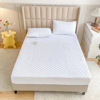 HKM-856211 Waterproof Quilted Fitted Sheet with Pillowcases - Multiple Sizes Available