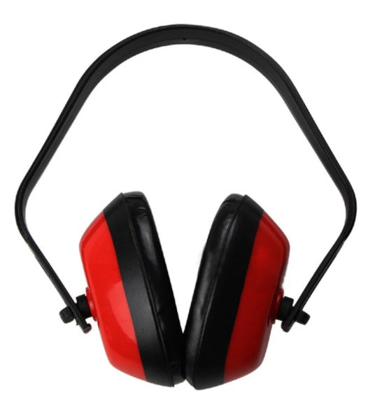 HKM-856275 Noise-Reducing Ear Protection Earphones for Work and Sleep - Red Earmuffs