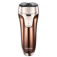 HKM-856275 Rechargeable Electric Rotary Shaver with Floating Dual Heads and Smart Power Monitoring