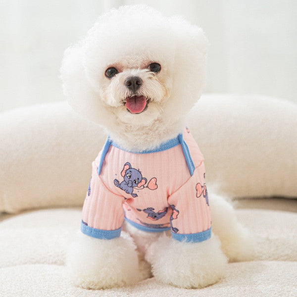 HKM-8563773 Cute Pet Cat Bottom Shirt for Spring and Autumn - Multiple Colors and Sizes