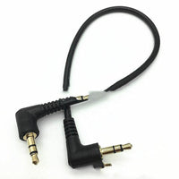 HKM-856403 3.5MM Gold-Plated Audio Cable for Mobile and Headphone Connection - 0.3 Meters, Black