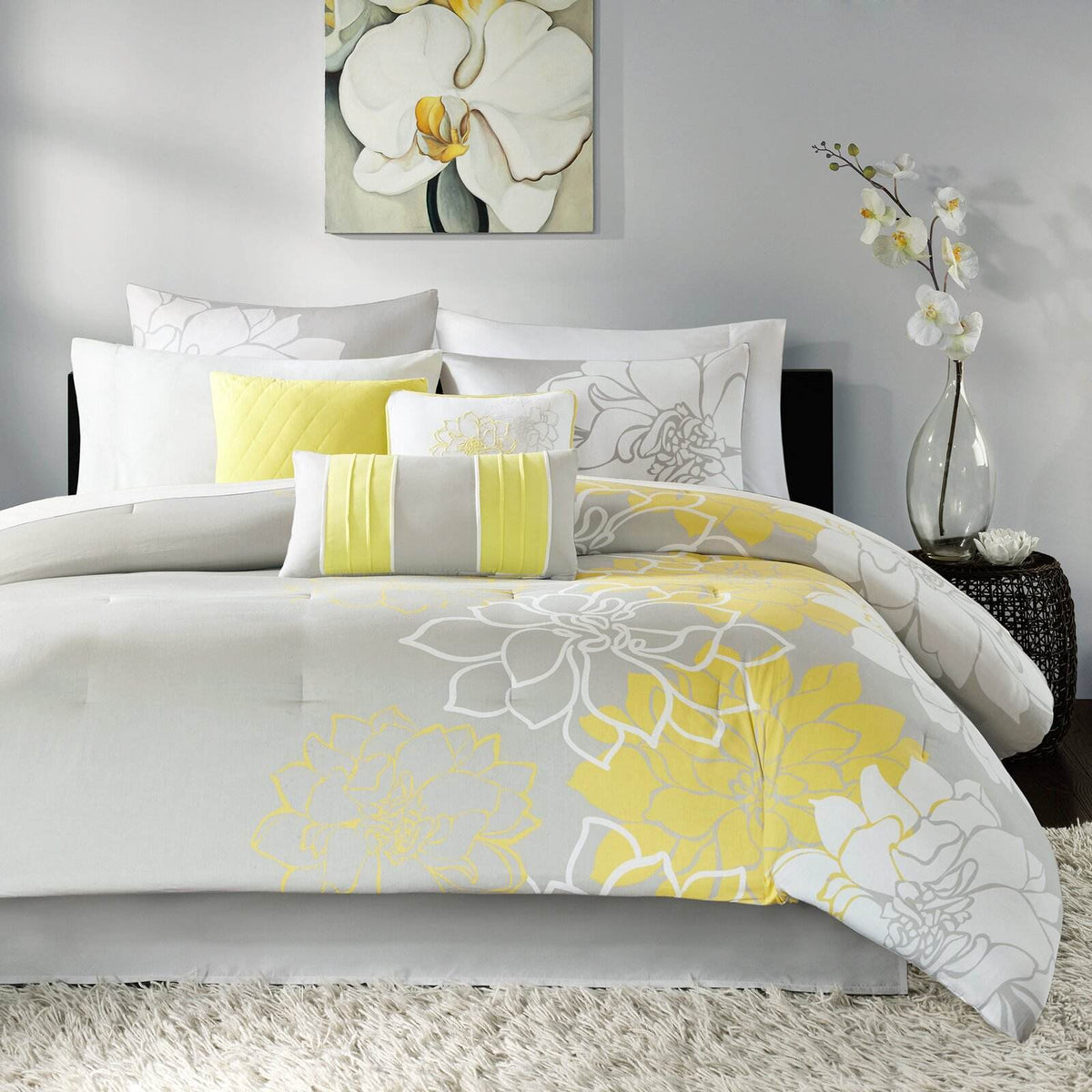 HKM-856531 Solid Color Four-Piece Jacquard Bedding Set in Pure Cotton