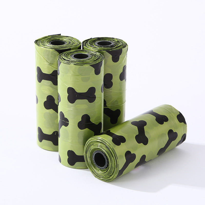 HKM-8565437 Dog Pooper Scooper with Bone Print Garbage Bags and Dispenser for Easy Cleanup