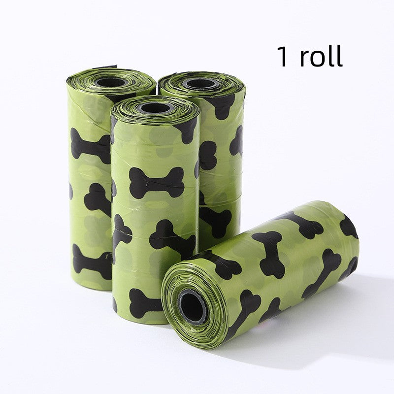 HKM-8565437 Dog Pooper Scooper with Bone Print Garbage Bags and Dispenser for Easy Cleanup